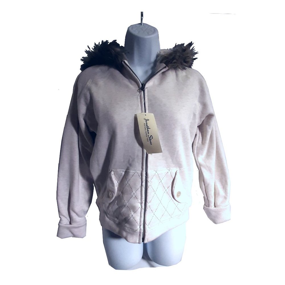 Jonathon Stone Girls Winter Jacket/Hoodie Faux Fur Size L 14/16